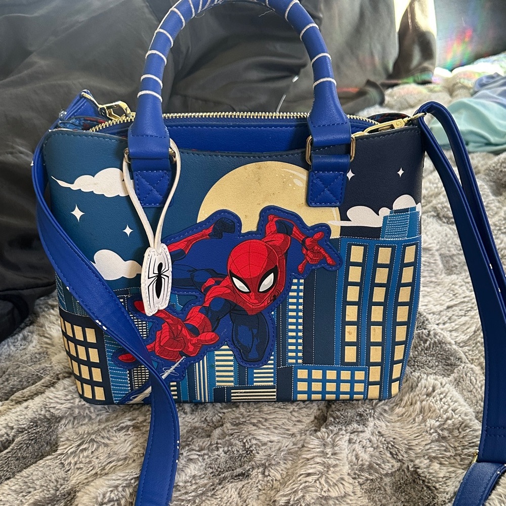Spider-Man Blue Cityscape Women's Bag